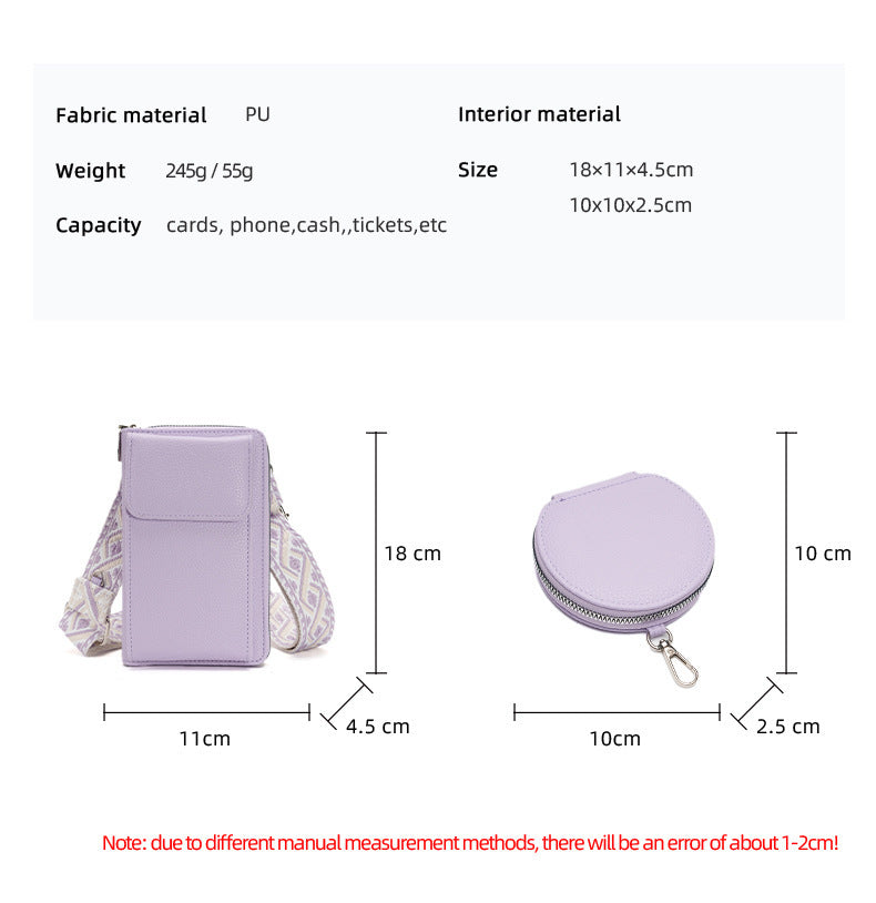 Green Women's Multi-Functional Crossbody Phone Bag with Detachable Coin Purse, PU Leather Shoulder Bag with Credit Card Slots, Stylish Minimalist Design for Daily Use