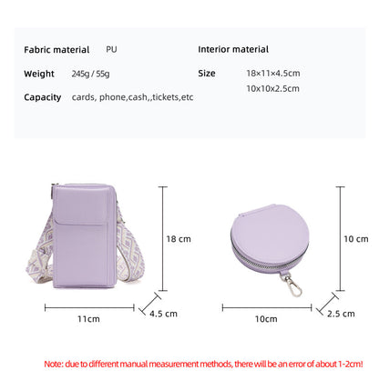 Green Women's Multi-Functional Crossbody Phone Bag with Detachable Coin Purse, PU Leather Shoulder Bag with Credit Card Slots, Stylish Minimalist Design for Daily Use