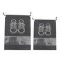 50-Pack Shoe Storage Bags - 25 Medium and 25 Large - Non-Woven Dust-Proof Travel Organiser with Transparent Window, Drawstring Closure for Business Trips, Home Wardrobe and Daily Storage