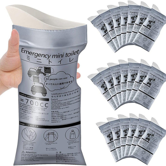 32PCS Leak-Proof & Odorless Motion Sickness Bags and Emergency Urine Bags - Unisex Portable Travel Potty for Car Road Trips & Camping.