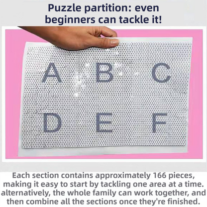 1000-Piece Large Jigsaw Puzzles with 70x50CM Display (Santa Claus Theme) - 6 LetterAlphabetical Zone Partitioning, Stress-Relief Educational Toy for Teens & Adults