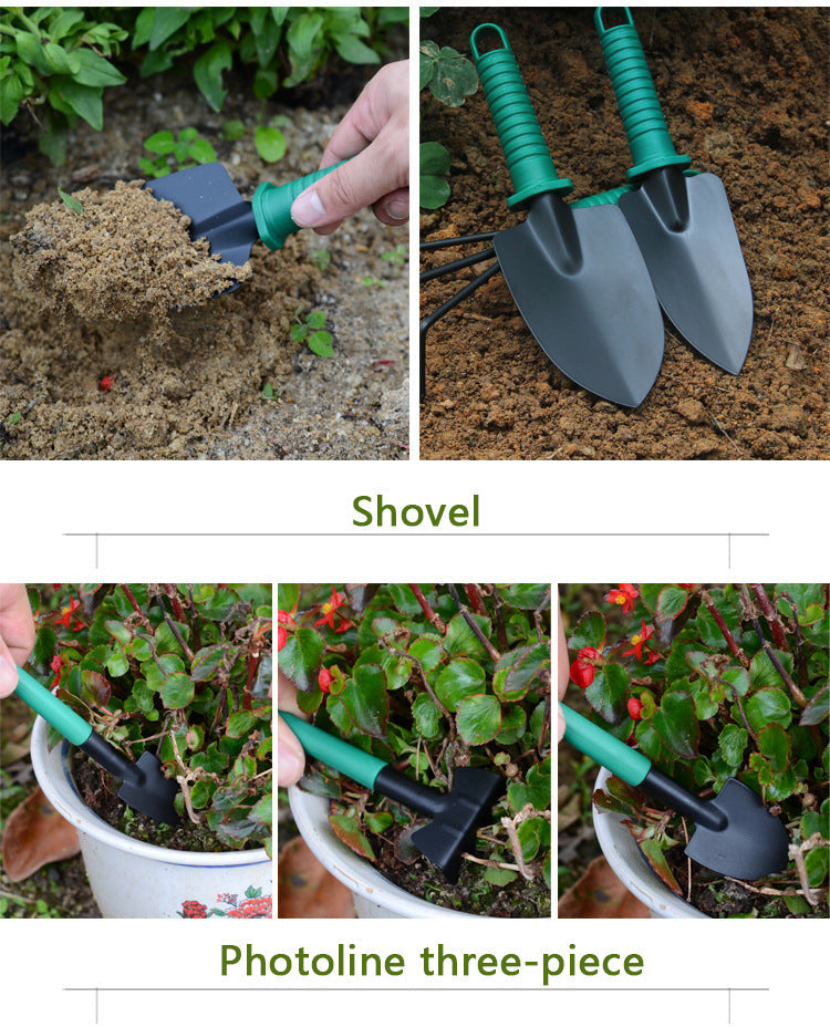 10-Piece Green Professional Garden Tool Set with Carrying Case - Ergonomic Gardening Kit for Digging, Weeding & Pruning