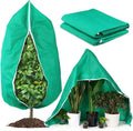 4-Pack Winter Plant Cold Protection Covers with Zipper & Drawstring - Thickened Frost Thermal Blankets and UV Resistant Shrub Jackets (60 x 80 CM)