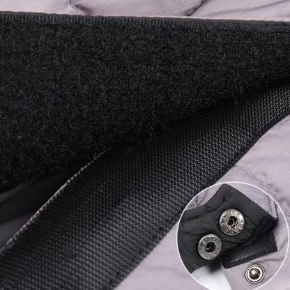3XL Size Grey Winter Waterproof Dog 4 Leg Jumpsuit for Full Body Warmth - Reflective Windproof Pet Puffer Coat with Integrated Harness
