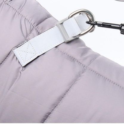XL Size Yellow Winter Waterproof Dog 4 Leg Jumpsuit for Full Body Warmth - Reflective Windproof Pet Puffer Coat with Integrated Harness