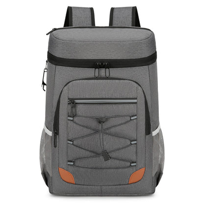 Dark Grey 5.55 Gallons Large Insulated Picnic Backpack with Multi Pockets & Leak-Proof Interior - Multifunctional Waterproof Thermal Lunch Bag for Camping, Hiking & Outdoor Travel