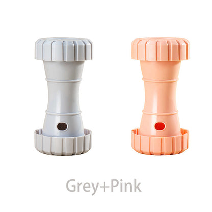 2 Pack（Grey+Pink）: Cat and Dog Treat Dispenser Toy – Interactive, Durable, Bite-Resistant Slow-Feeder, Dumbbell and Tire-Shaped Pet Toy