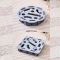 2-piece Grey cat toy set—featuring square and flower shapes—is an excellent choice for feline entertainment and relaxation. It also serves as a fun maze for kittens and pets, and includes six bells.