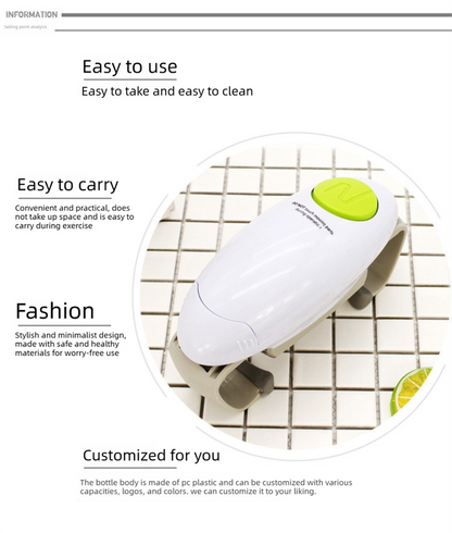 White Upgraded One-Touch Electric Can Opener â Dual-Handle Design, Automatic Hands-Free Can/Bottle Opener, ABS Material, Battery-Powered (Batteries Not Included), Designed for the Kitchen.