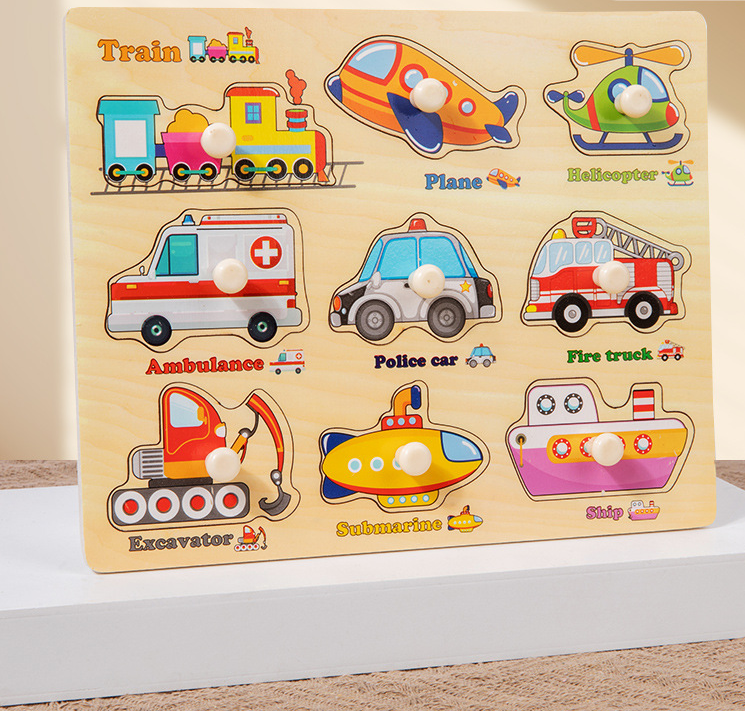 Puzzle Board for Toddlers - Early Learning Shape Sorter & Hand-Eye Coordination Toy for Kids 3+, Educational & Durable【traffic Style】