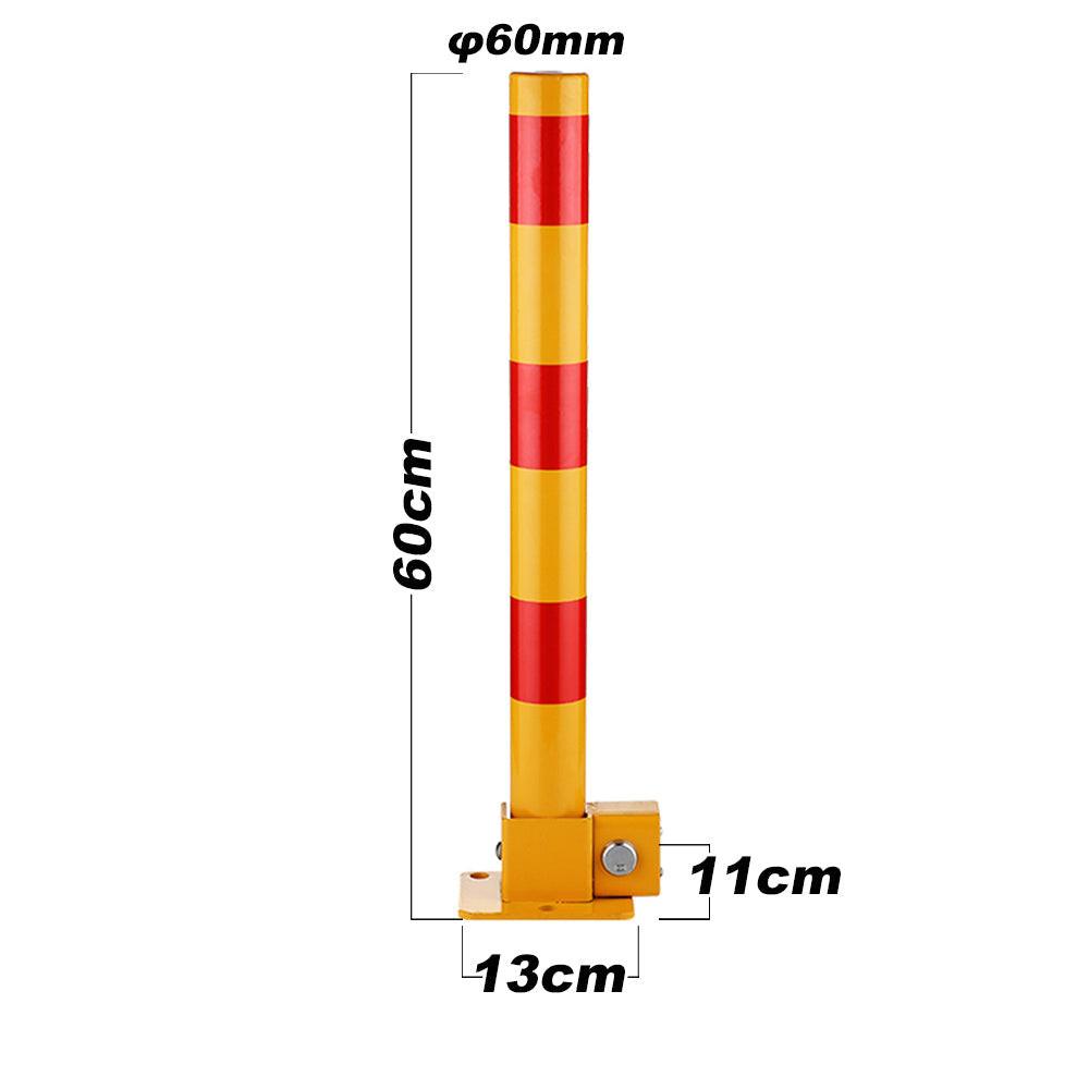 Red Parking Bollard locker Barrier Key Alike lock Fold Down Vehicle.