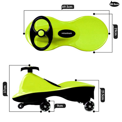 Moka White-Glide Walker Swing Car Twist Car Rind On Toy  Italian Designer For Children Outdoor.