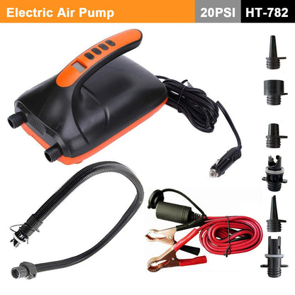 Electric 20PSI HT-782 High Pressure SUP Electric Air Pump 12V DC Paddle Board.