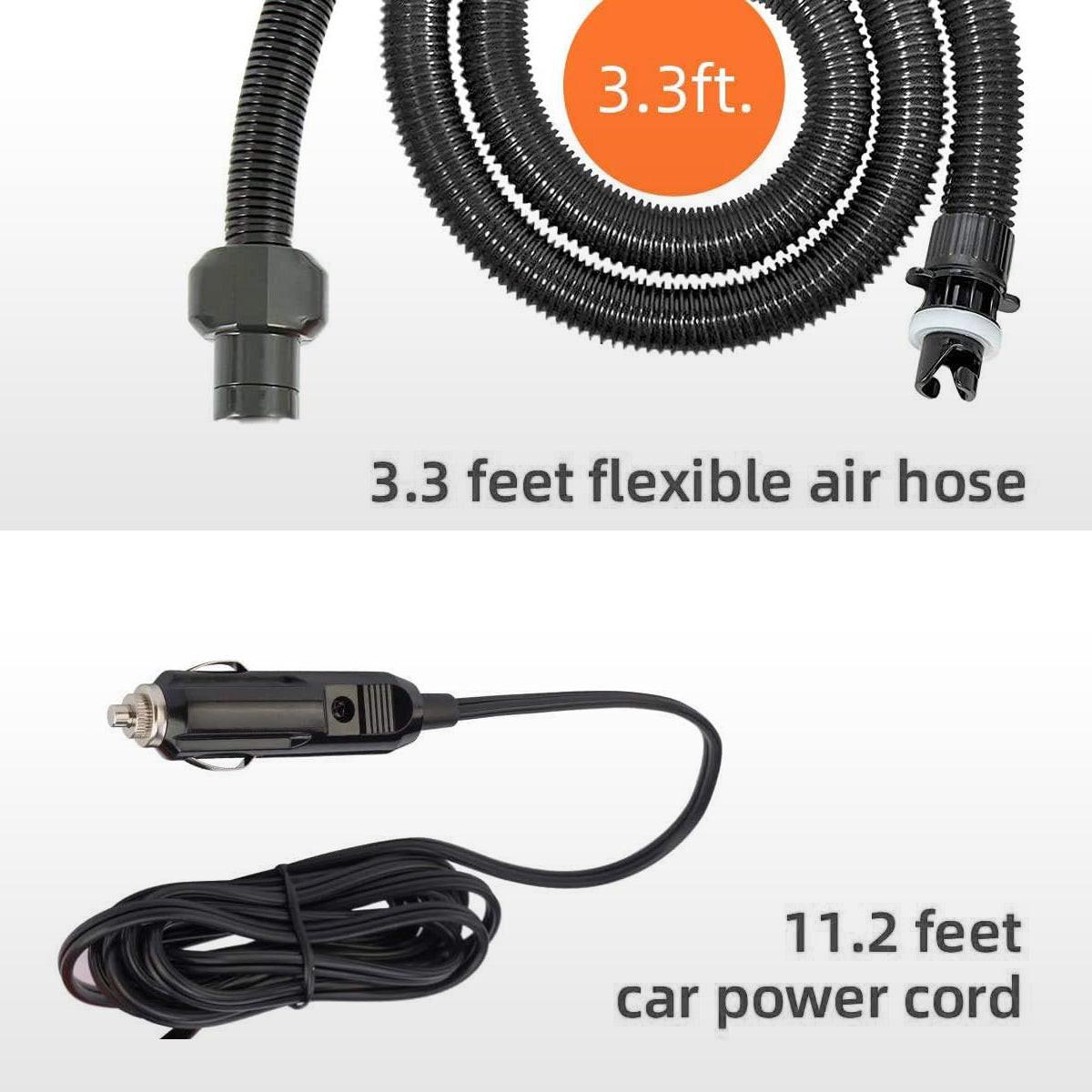 Electric 20PSI HT-782 High Pressure SUP Electric Air Pump 12V DC Paddle Board.