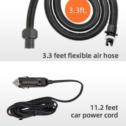 Electric 20PSI HT-782 High Pressure SUP Electric Air Pump 12V DC Paddle Board.