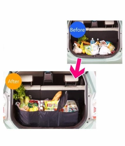 Collapsible Car Trunk Organiser with Cooler Bag.
