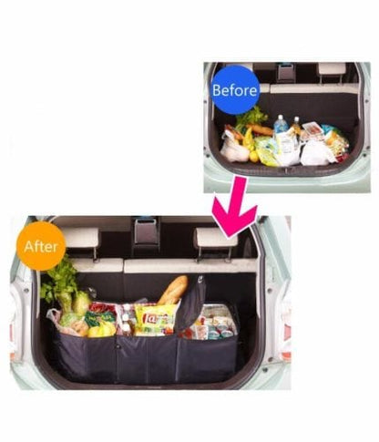 Collapsible Car Trunk Organiser with Cooler Bag.