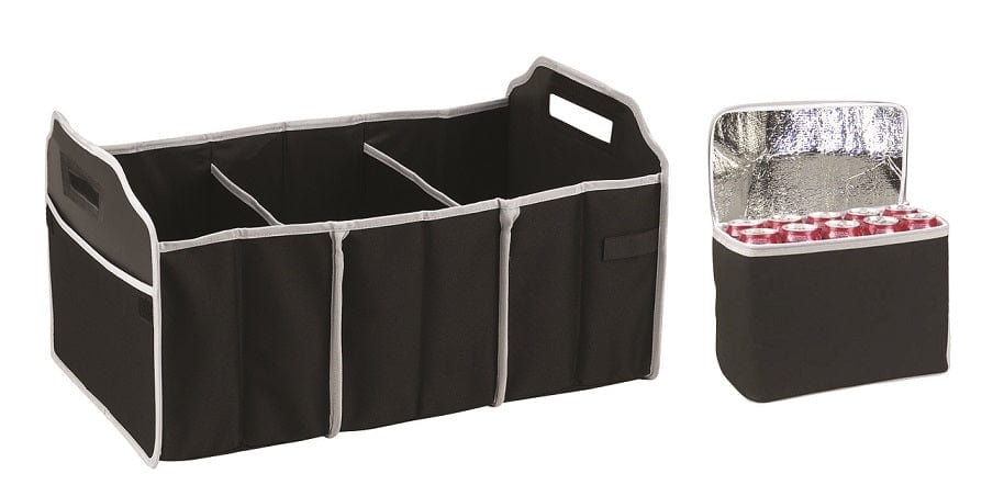 Collapsible Car Trunk Organiser with Cooler Bag.