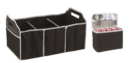 Collapsible Car Trunk Organiser with Cooler Bag.