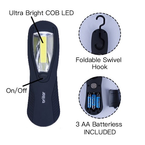 300 Lumens Ultra Bright Work Light with COB LED Technology-Black/Navy - Navy.