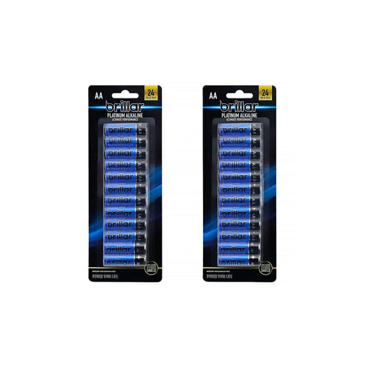 48 Pcs Brillar AA Platinum Alkaline Batteries.