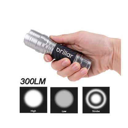 Brillar Mighty Mate Flashlight - 300 Lumen Battery Torch.
