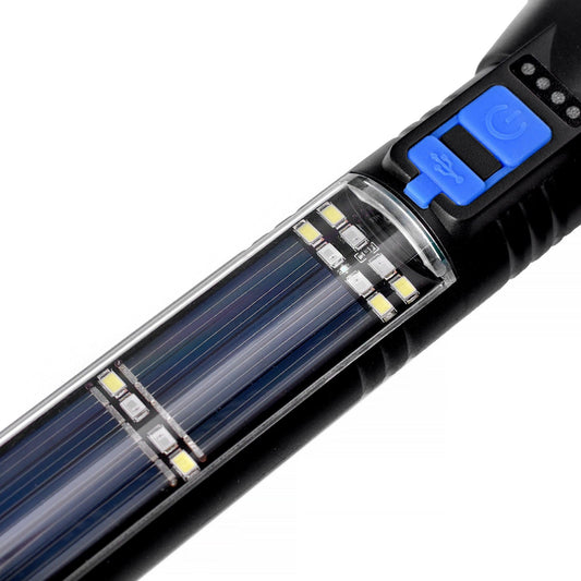 Brillar 150 Lumen Solar Power USB rechargeable Multifunction Trekking Torch.