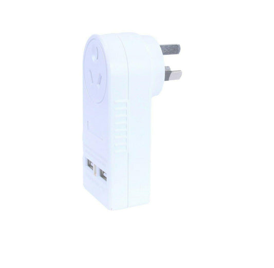 2 x 2400W High Powered Dual USB Charger Adaptor With Surge Protection.