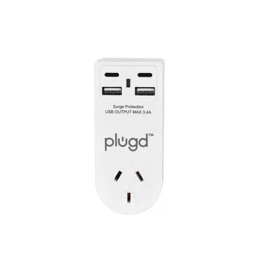 2 USB-A and 2 USB-C Wall Charger with Surge Protection.