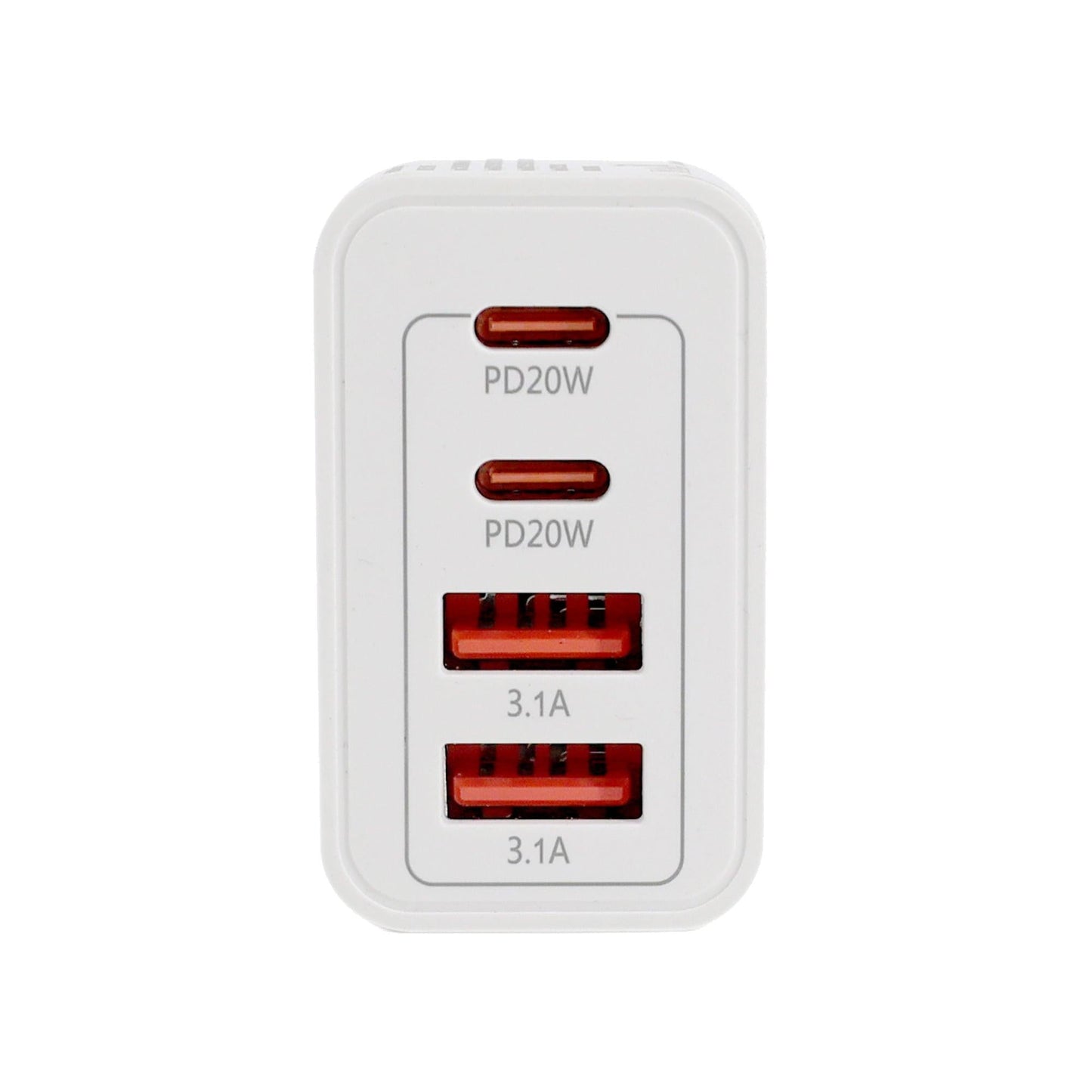 4 PORT  WALL CHARGER USB C+USB A.