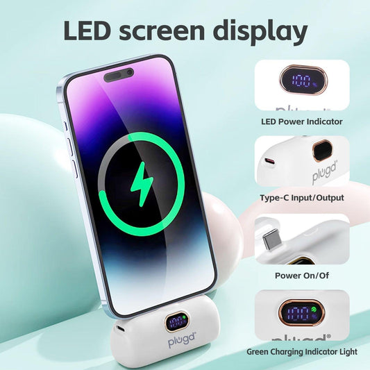 5000mAh 18.5W Mini USB-C Fast Charge Power Bank.