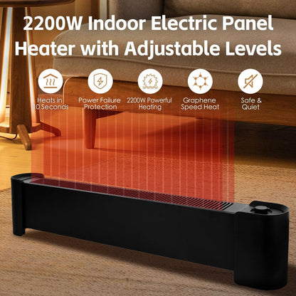 2200W Graphene Floor Electric Heater â Fast Heating, Energy-Efficient, Portable Indoor Heater.