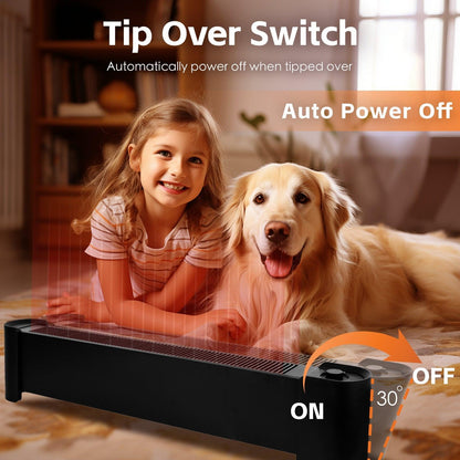 2200W Graphene Floor Electric Heater â Fast Heating, Energy-Efficient, Portable Indoor Heater.