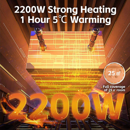 2200W Graphene Floor Electric Heater â Fast Heating, Energy-Efficient, Portable Indoor Heater.