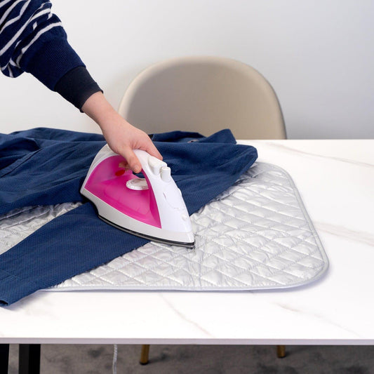 Iron Anywhere Portable & Foldable Ironing Mat with Heat Protecting Pressing Pad.