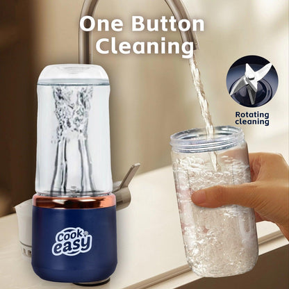 400ml USB-C Rechargeable Portable Juicer with Travel Lid â Personal Blender for Smoothies & Shakes.
