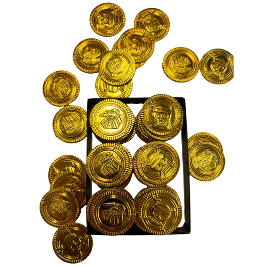 Pirate golden coins.