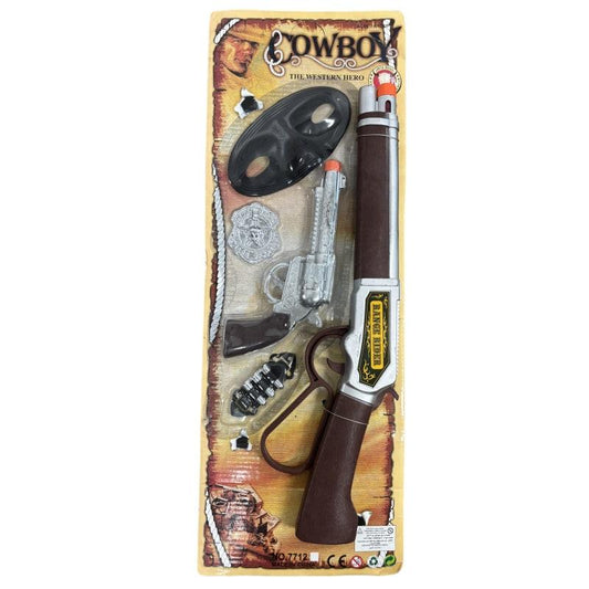 Western cowboy toy gun play set.