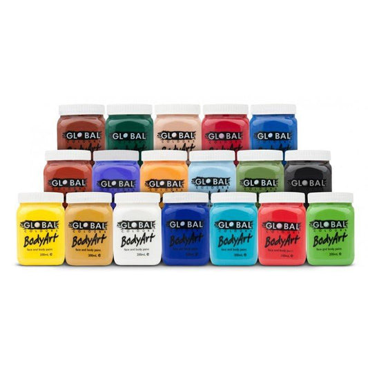 Global Colours BodyArt  Face and body paint in Jar 200ml Performance quality - Deep Green.