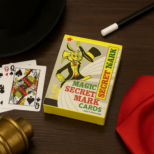 Magic Secret Marked Playing Cards â Plastic Coated, EasyâRead Marking System, Poker Size, Made in Hong Kong â Ideal for Magic Tricks & Card Illusions.