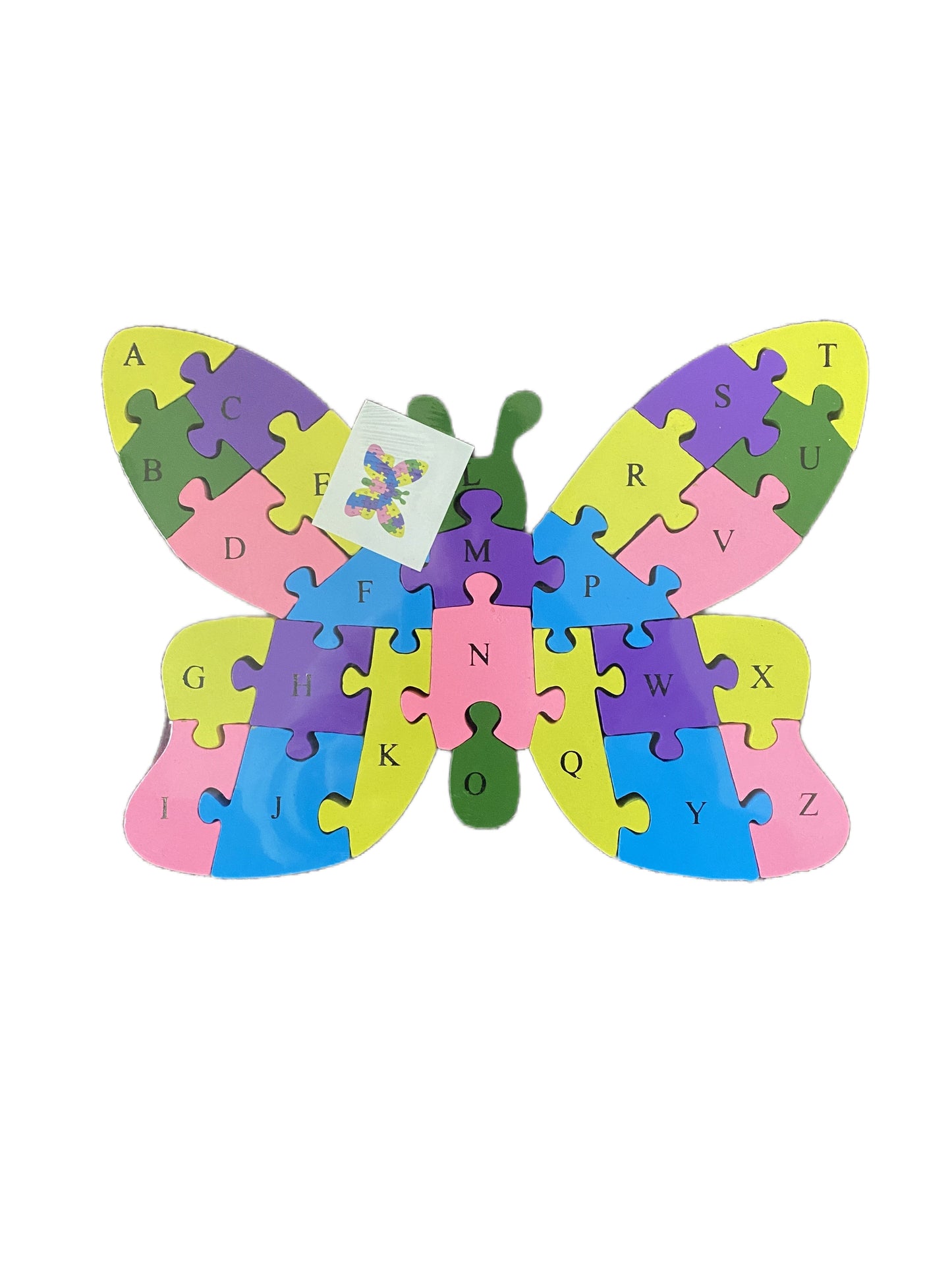 WOODEN ANIMAL PUZZLES ALPHABET AND NUMBER ASSORTED - Elephant.