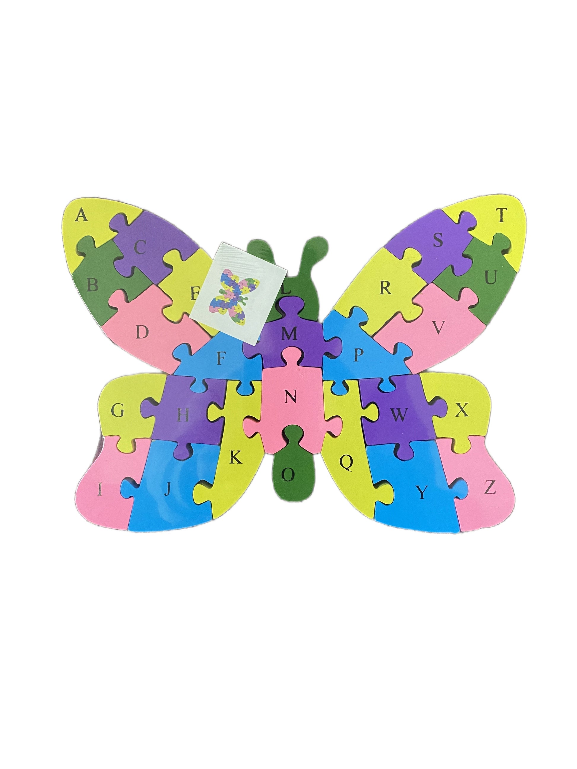 WOODEN ANIMAL PUZZLES ALPHABET AND NUMBER ASSORTED - Elephant.