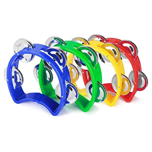 4x Hand shaker half tambourine.