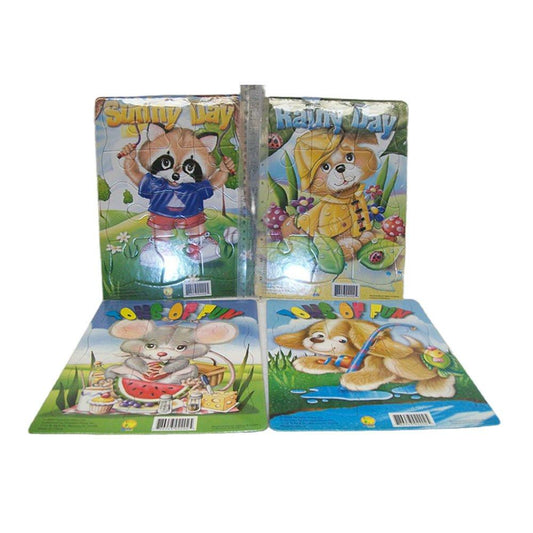 4 PCs of assorted frame tray puzzles.