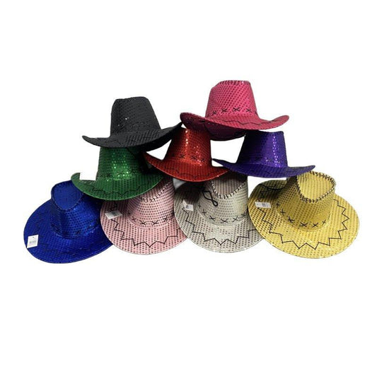 Sequin Cowboy Hat party hat - Pink.