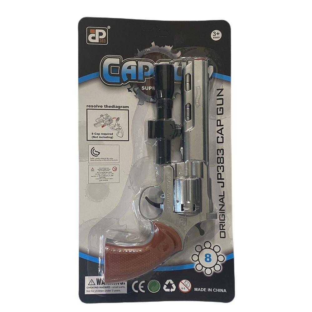 8 shots toy cap gun with 144 free caps - Black.