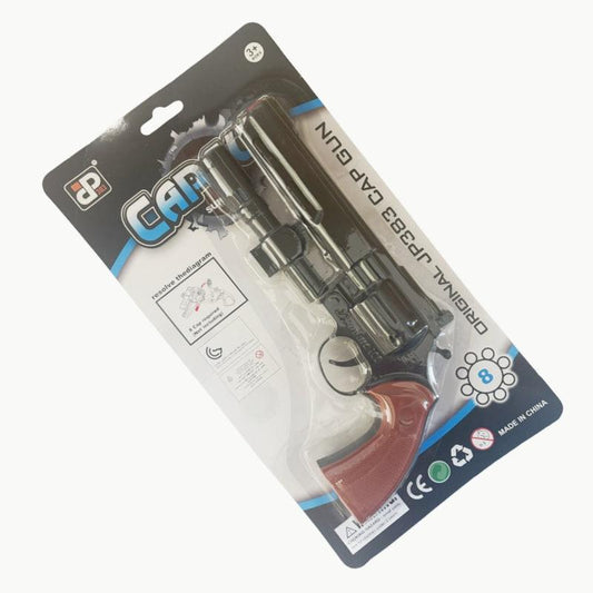 8 shots toy cap gun with 144 free caps Large JP383 Black.