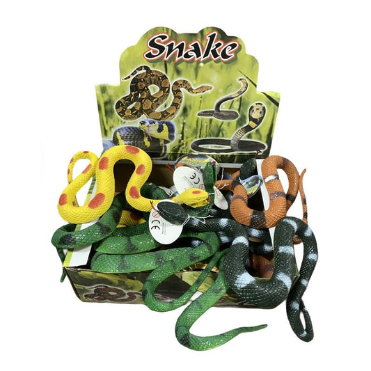4x Rubber Snakes Realistic Trick Simulation Whimsy Fake Garden Pretend Toy.