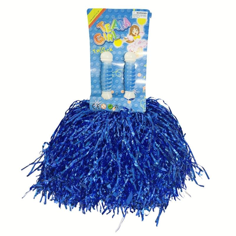 4 Sets/8pcs Metallic Team Girls' Cheerleading Dance Party Dress Pom Poms Pompoms - Gold.