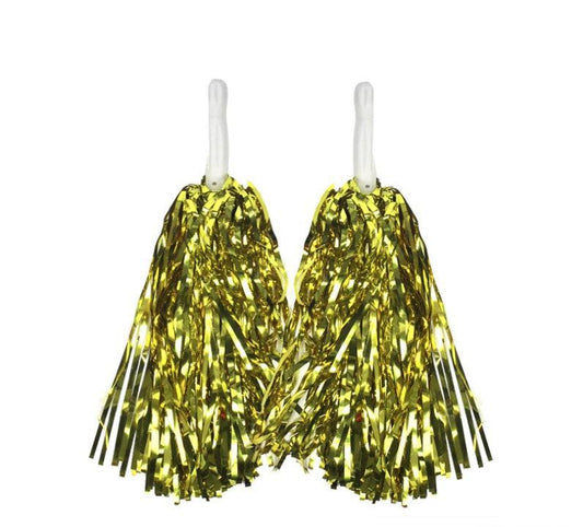 4 Sets/8pcs Metallic Team Girls' Cheerleading Dance Party Dress Pom Poms Pompoms - Pink.